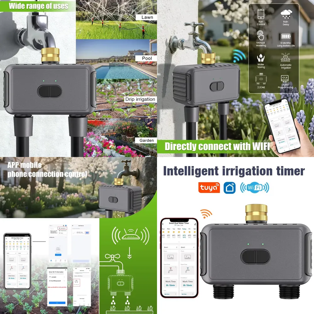 WAP01 WiFi APP Control Dual Ho - đánh giá và giá Wifi Irrigation Timer