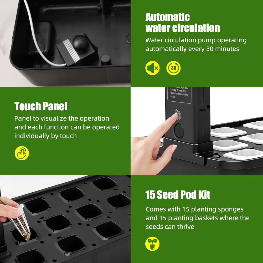 【Hot】15-Pods Indoor Hydroponic - đánh giá và giá Indoor Herb Garden Kit